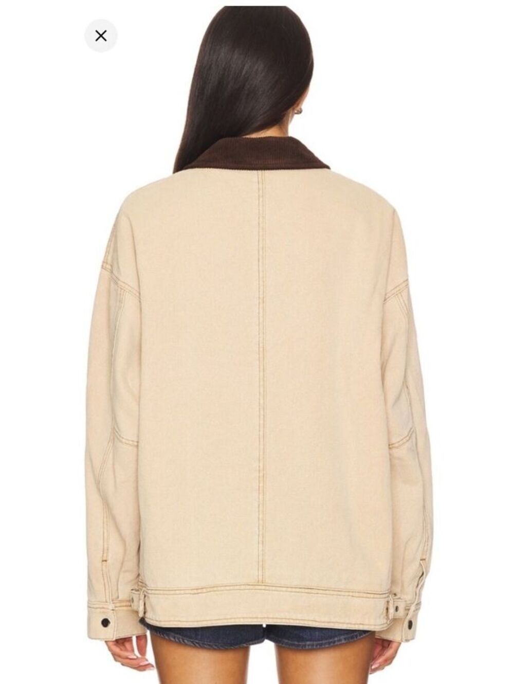 Lioness Workwear Jacket Stone 100% Cotton Utility Buckle Size Large NWOT - Picture 13 of 13